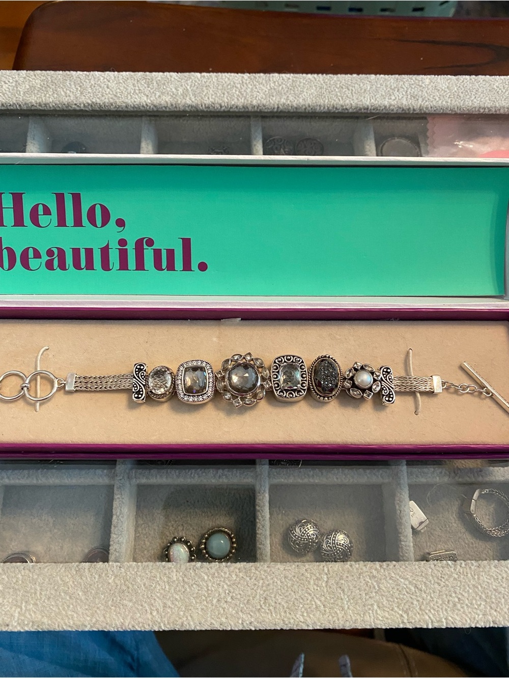 Lori Bonn Wishing Well Sterling Silver Charm Bracelet 7 to 8 inches